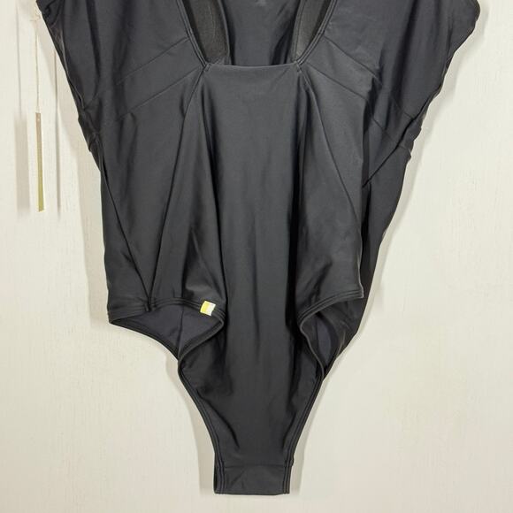 Summersalt Black Swimsuit Womens 16 The Ruched Backflip Open Back One Piece NWT - Picture 7 of 12